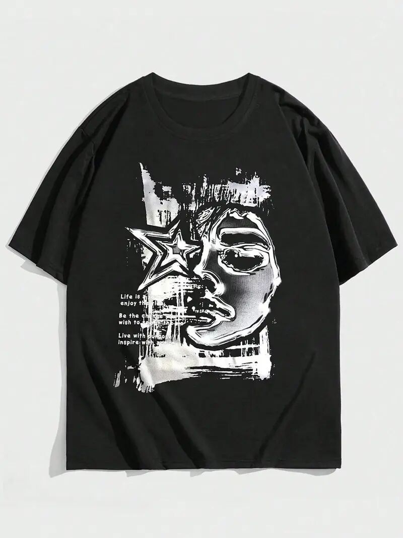 Men's Printed Short-sleeved T-shirt Apparel/Shirt/Graphic Shirt SNULLO https://www.cyberehub.com
