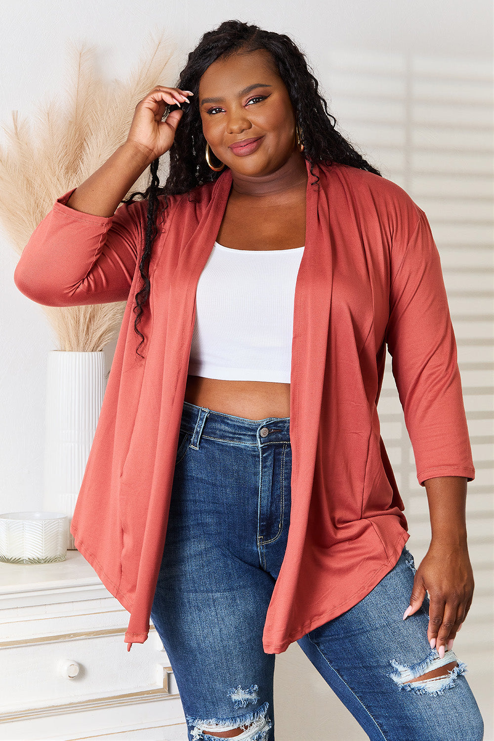 Culture Code Full Size Open Front Cardigan Apparel/Tops Culture Code Ship from USA TikTok Tops Trendsi USPS Walmart Walmart Apparel Trendsi https://www.cyberehub.com
