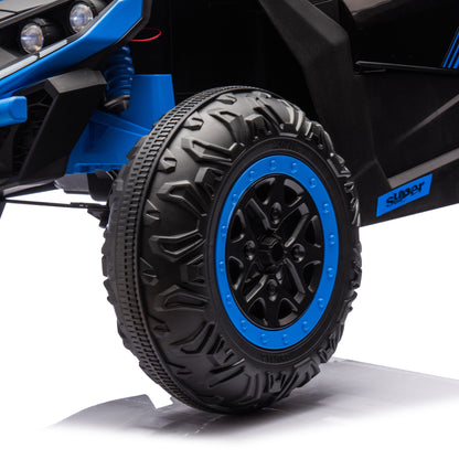 24V Two-Seater Kids Ride On UTV W/Parents Remote Control,Four-Wheel Suspension,Slow Start,Large wheel design,Anti-collision bar,Storage space,Music,USB,Bluetooth,Volume control,LED lights for Kids 3+. Giga Kids Out of stock Toys Giga https://www.cyberehub.com