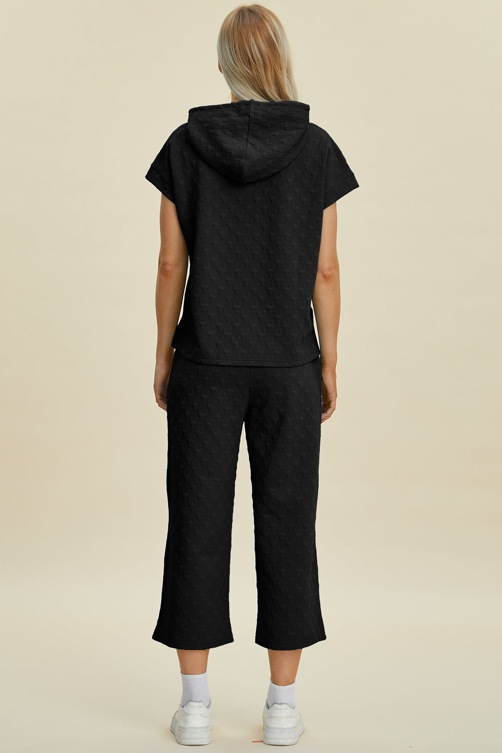 Double Take Full Size Texture Drawstring Short Sleeve Hoodie and Pocketed Pants Set Tops/Jackets/Sweaters Clothing Tops Double Take Ship from USA TikTok Trendsi USPS Walmart Trendsi https://www.cyberehub.com