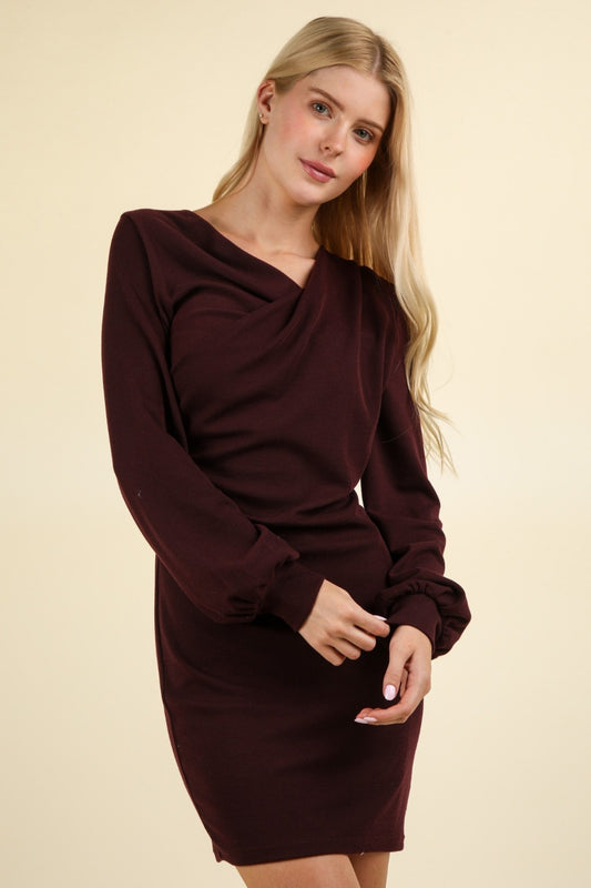 VERY J Ruched Detail Bodycon Mini Dress Wine Apparel/Dress Dress Ship from USA TikTok Trendsi USPS VERY J Walmart Walmart Apparel Trendsi https://www.cyberehub.com