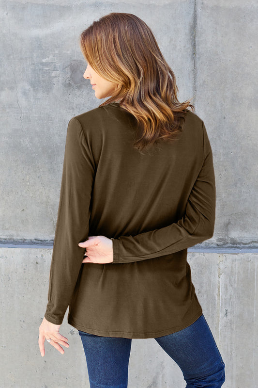 Basic Bae Full Size V-Neck Long Sleeve Top Apparel/Tops Basic Bae Ship from USA TikTok Tops Trendsi USPS Walmart Walmart Apparel Trendsi https://www.cyberehub.com