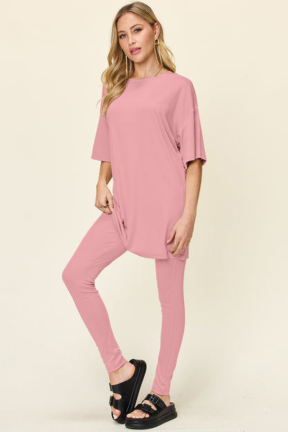Double Take Full Size Round Neck Dropped Shoulder T-Shirt and Leggings Set Apparel/Tops Double Take Ship from USA TikTok Tops Trendsi USPS Walmart Walmart Apparel Trendsi https://www.cyberehub.com