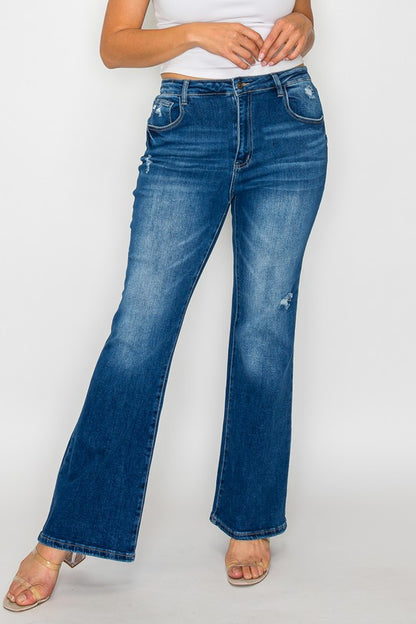 bytos Full Size High Rise Bootcut Jeans with Pockets Apparel Apparel bytos Ship from USA TikTok Trendsi Trendsi https://www.cyberehub.com