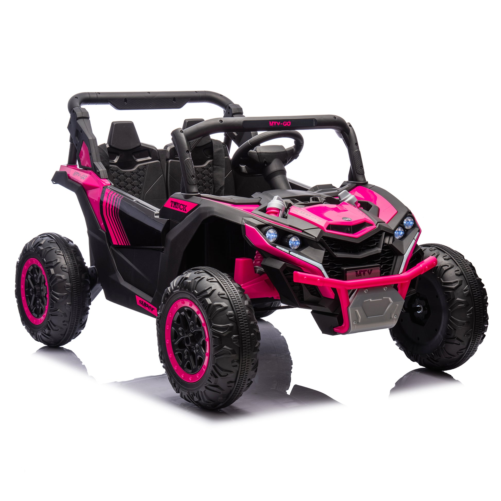 24V Two-Seater Kids Ride On UTV W/Parents Remote Control,Four-Wheel Suspension,Slow Start,Large wheel design,Anti-collision bar,Storage space,Music,USB,Bluetooth,Volume control,LED lights for Kids 3+. Giga Kids Toys Giga https://www.cyberehub.com
