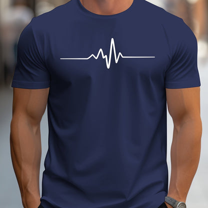 Creative Graphic Printed Men's Creative Top, Casual Short Sleeved Round Neck T-shirt, Summer Outdoor Men's Clothing Navy Blue Apparel/Shirt/Graphic Shirt SNULLO https://www.cyberehub.com