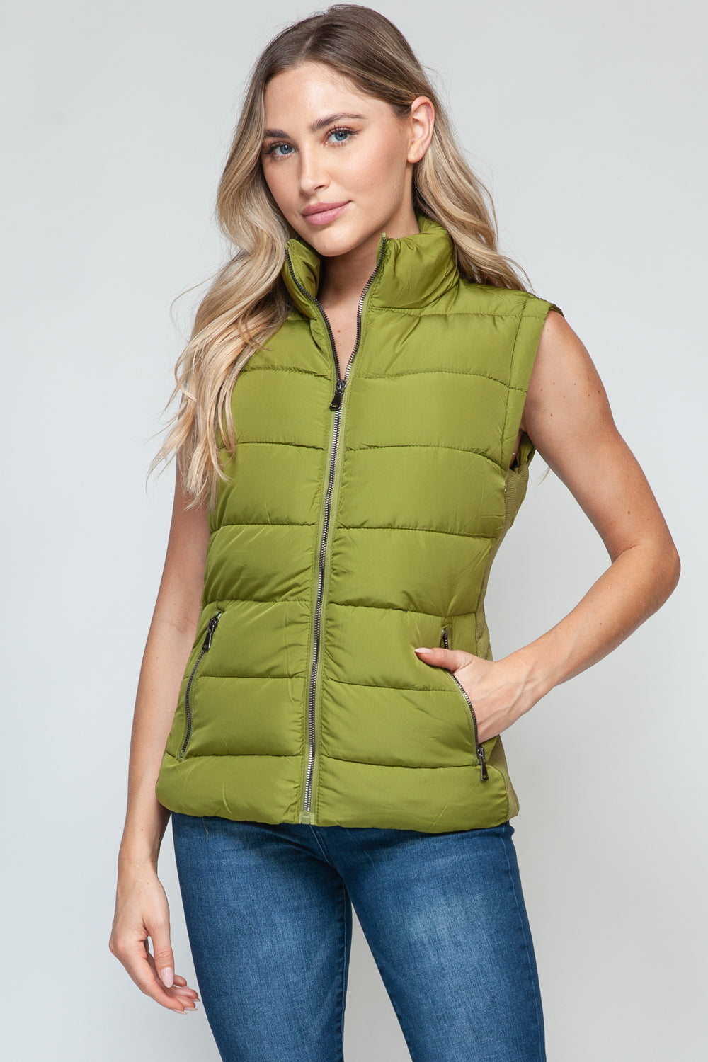 Snobbish Zip Up Turtleneck Vest with Pockets Cardamom Seed Shirt Apparel Clothing Tops price-change-job-active Ship from USA Shirts Snobbish USA Women Trendsi https://www.cyberehub.com