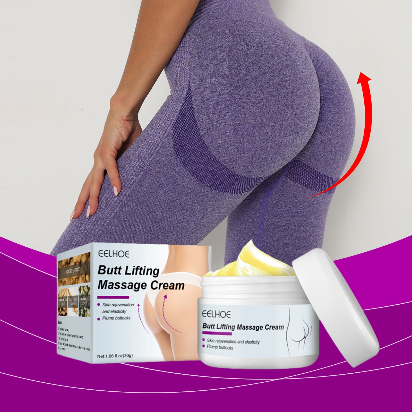 EELHOE Buttock Lifting Massage Cream Buttock Contouring Firming Massage Slimming Treatment Cream Health Beauty CJ USa USPS Muqe https://www.cyberehub.com