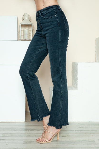 Judy Blue Full Size Button Fly Hem Destroy Straight Jeans Bottoms Bottoms Clothing Judy Blue Ship from USA Women Trendsi https://www.cyberehub.com