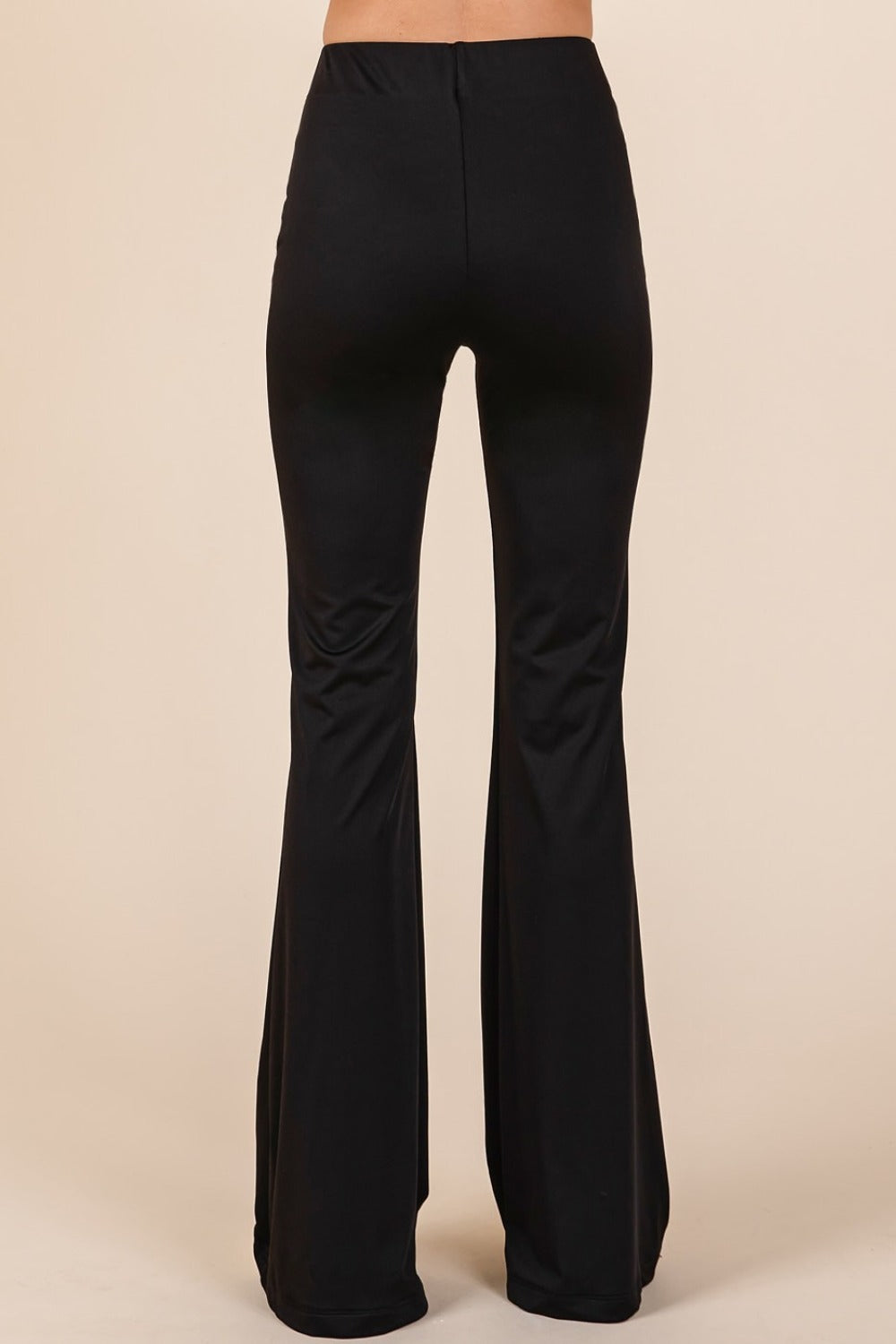 Mittoshop Stretchy Soft Elastic Waist Flare Pants Bottoms Bottoms Clothing Mittoshop Ship from USA Women Trendsi https://www.cyberehub.com