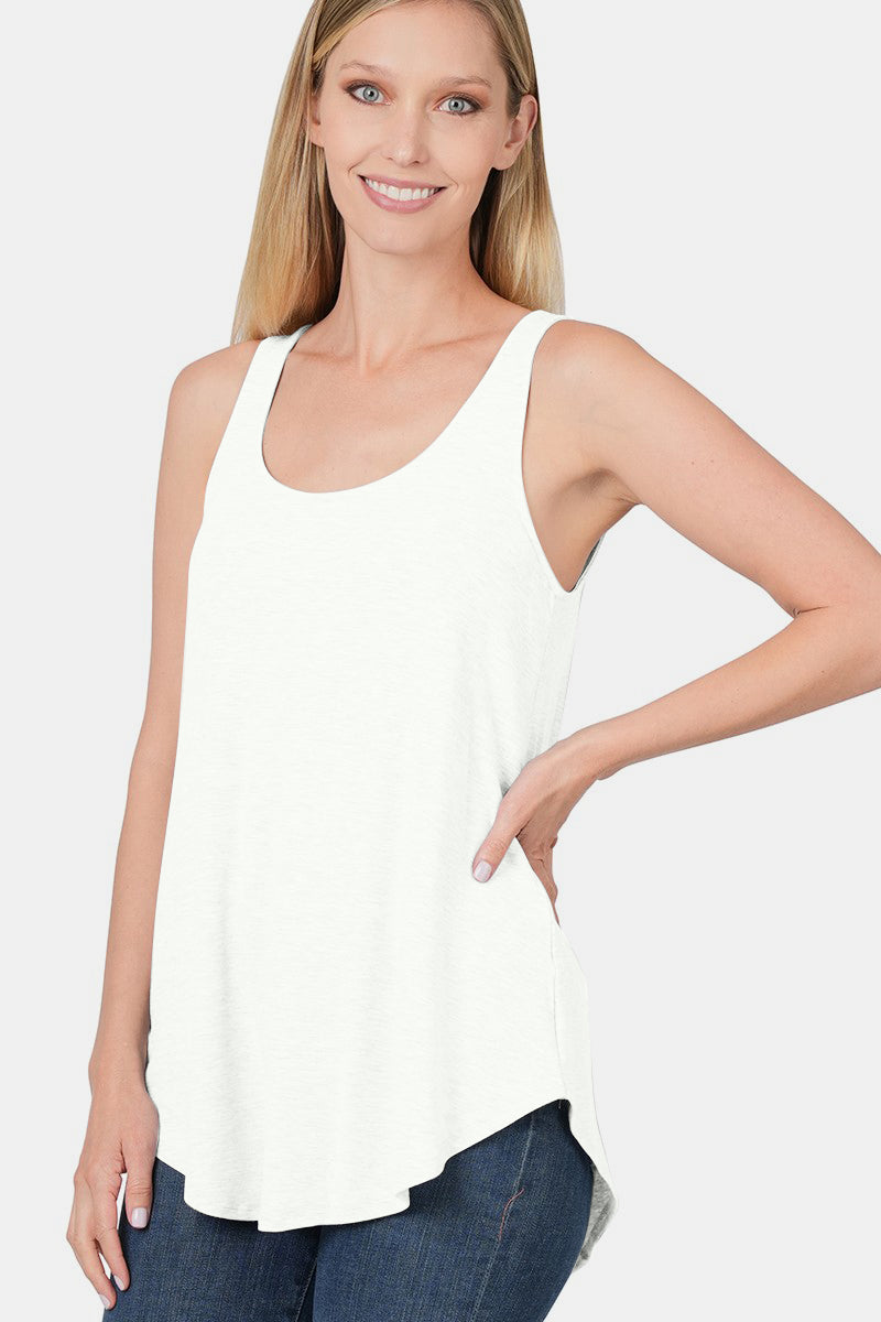 Zenana Round Neck Curved Hem Tank Apparel/Tops Ship from USA TikTok Tops Trendsi USPS Walmart Walmart Apparel Zenana Trendsi https://www.cyberehub.com
