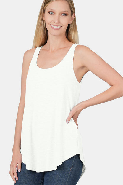 Zenana Round Neck Curved Hem Tank Apparel/Tops Ship from USA TikTok Tops Trendsi USPS Walmart Walmart Apparel Zenana Trendsi https://www.cyberehub.com