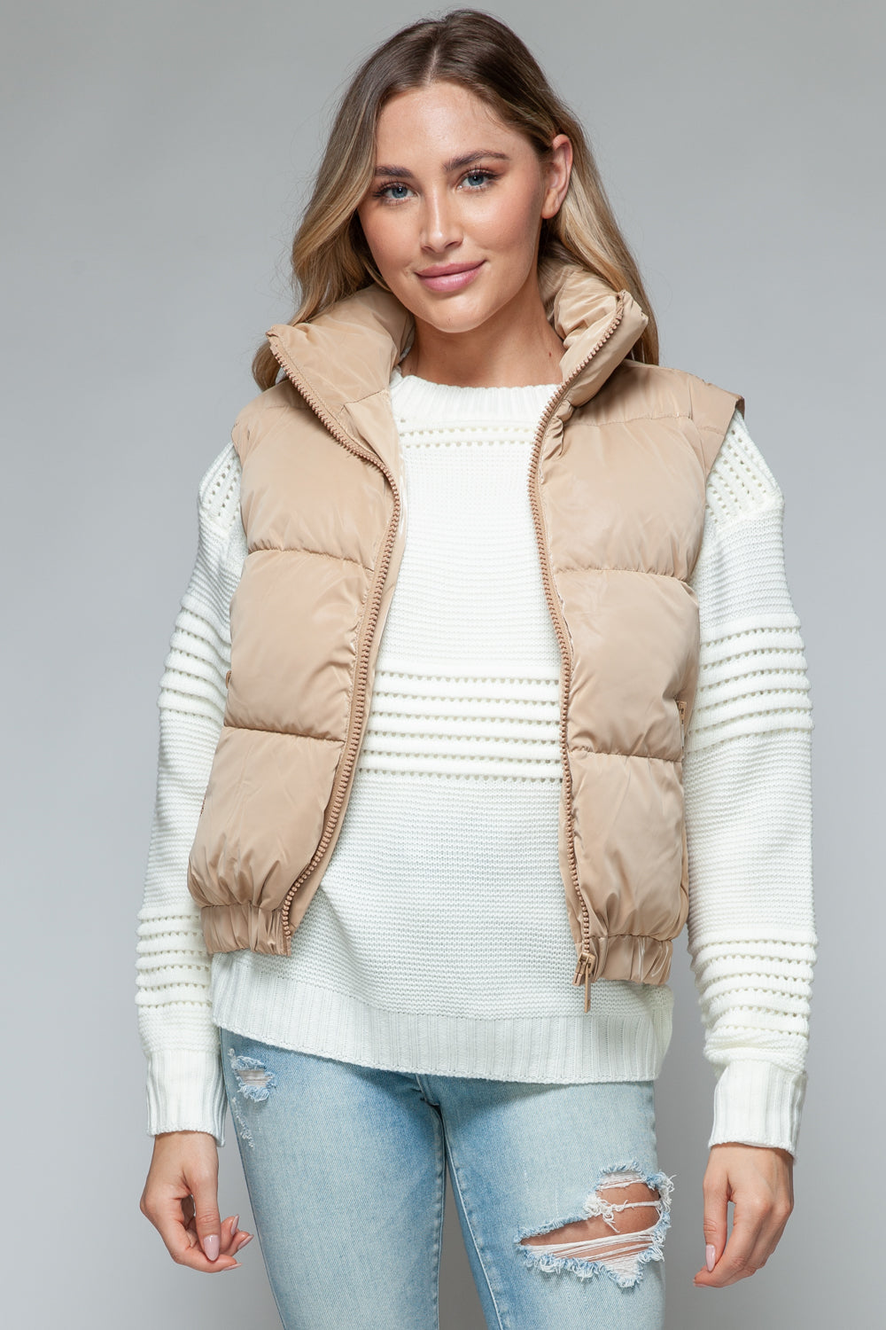 Snobbish Fine Fur Lining Quilted Vest Shirt Apparel Clothing Tops Ship from USA Shirts Snobbish USA Women Trendsi https://www.cyberehub.com