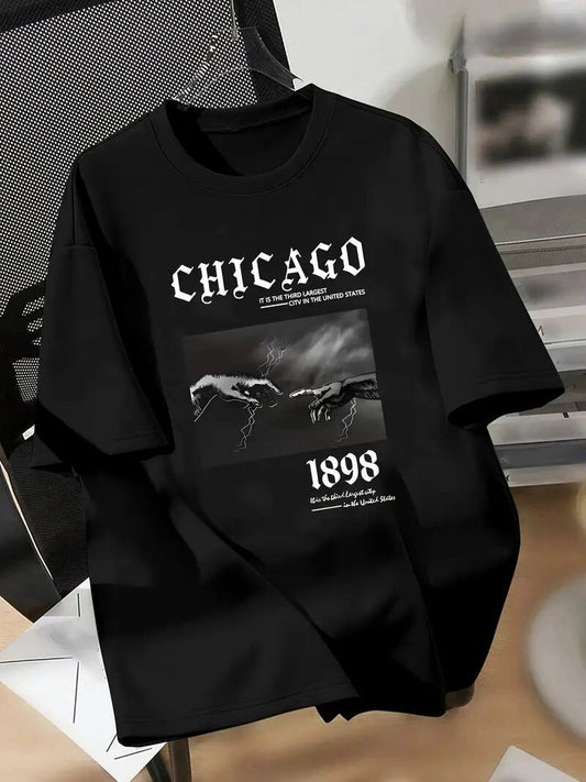 Men's Printed Short-sleeved T-shirt Apparel/Shirt/Graphic Shirt SNULLO https://www.cyberehub.com