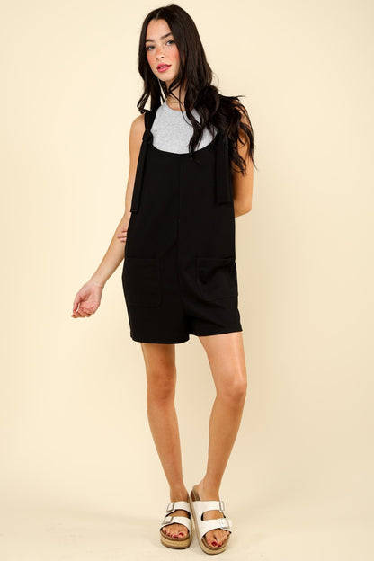 VERY J Tie Shoulder Front Pocket Romper Tops/Jackets/Sweaters Clothing Tops Ship from USA TikTok Trendsi USPS VERY J Walmart Trendsi https://www.cyberehub.com