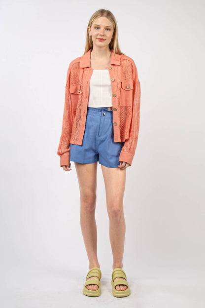 VERY J Button Up Long Sleeve Lace Shirt Tops/Jackets/Sweaters Clothing Tops Ship from USA TikTok Trendsi USPS VERY J Walmart Trendsi https://www.cyberehub.com