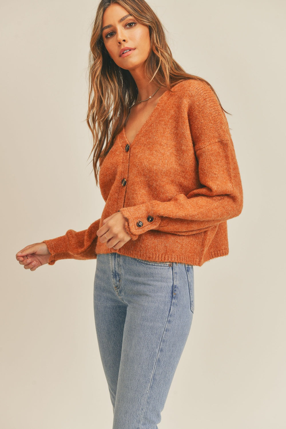 MABLE Long Sleeve Button Down Sweater Cardigan Shirt Apparel Clothing Tops MABLE Ship from USA Shirts USA Women Trendsi https://www.cyberehub.com