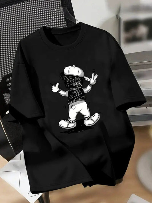 Men's Printed Short-sleeved T-shirt Apparel/Shirt/Graphic Shirt SNULLO https://www.cyberehub.com