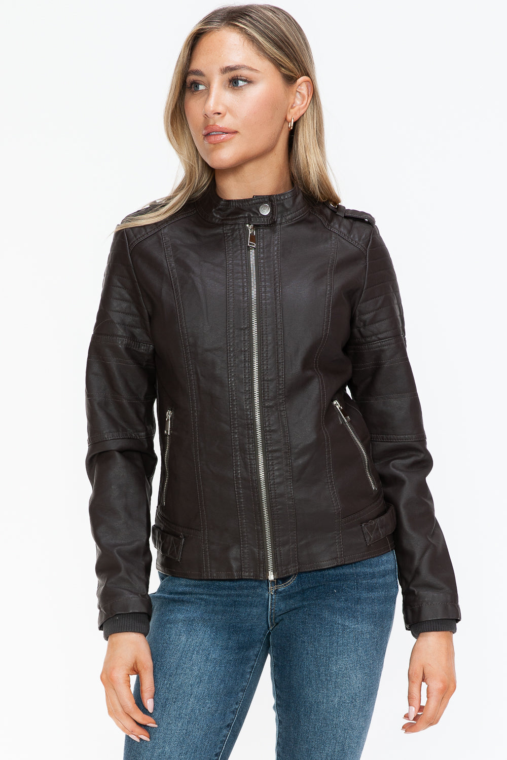Snobbish PU Leather Biker Jacket with Side Zip Pockets Tops/Jackets/Sweaters Clothing Tops Ship from USA Snobbish TikTok Trendsi USPS Walmart Trendsi https://www.cyberehub.com
