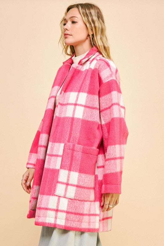 Davi & Dani Plaid Open Front Drop Shoulder Longline Coat Apparel Davi & Dani Featured Ship from USA Tiktok Trendsi USA USPS Walmart Trendsi https://www.cyberehub.com