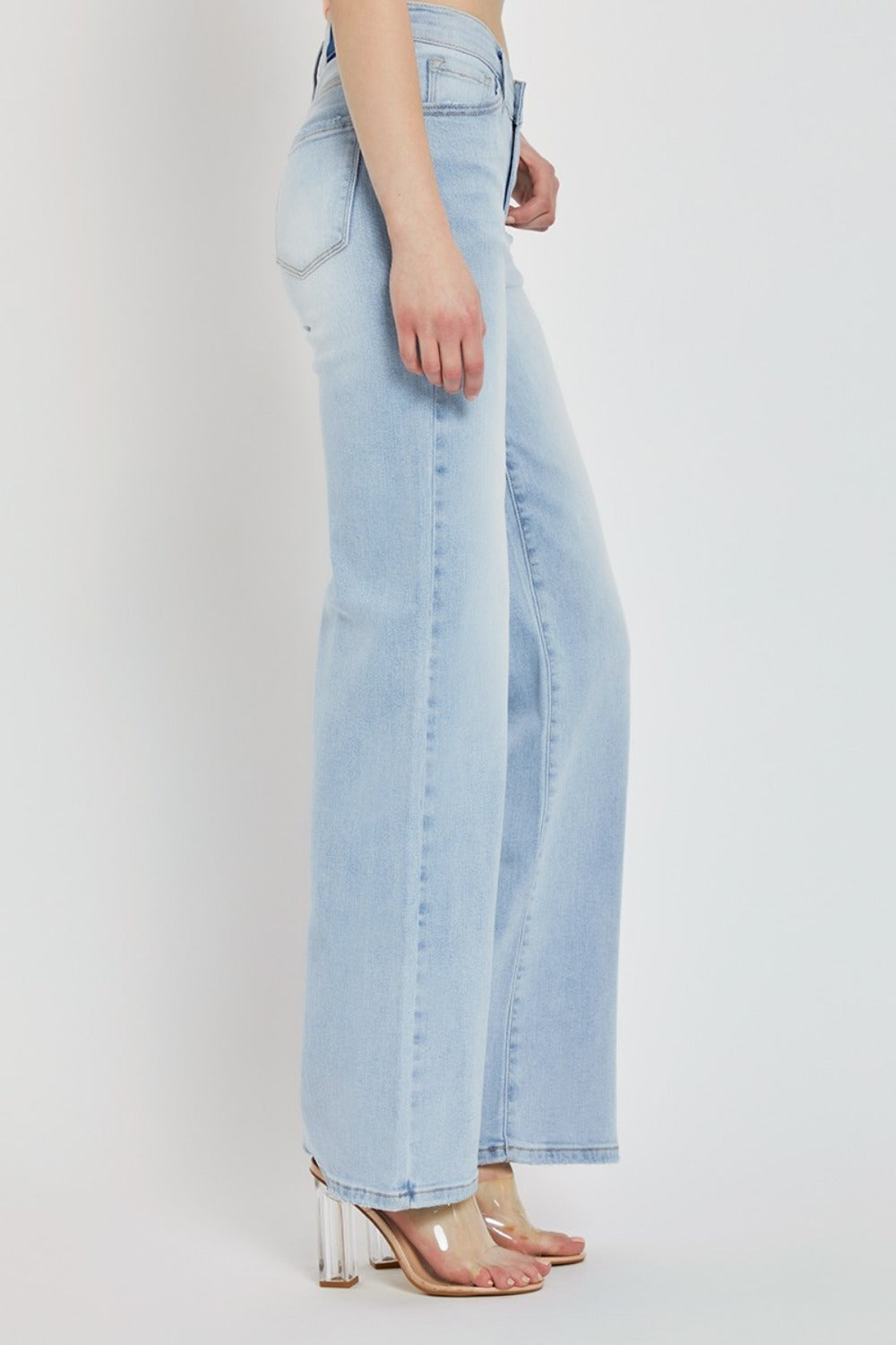 RISEN Full Size Wide Leg V Dipped Front Waist Jeans Bottoms Bottoms Clothing RISEN Ship from USA Women Trendsi https://www.cyberehub.com