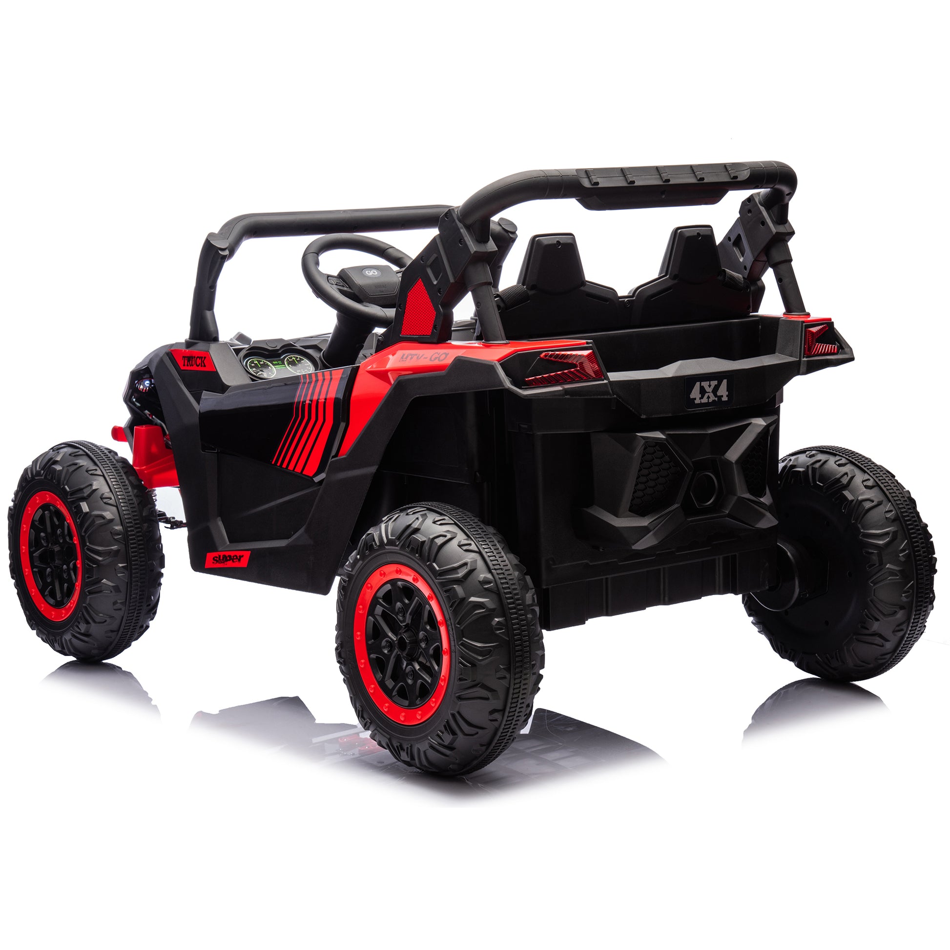 24V Two-Seater Kids Ride On UTV W/Parents Remote Control,Four-Wheel Suspension,Slow Start,Large wheel design,Anti-collision bar,Storage space,Music,USB,Bluetooth,Volume control,LED lights for Kids 3+. Giga Kids Toys Giga https://www.cyberehub.com