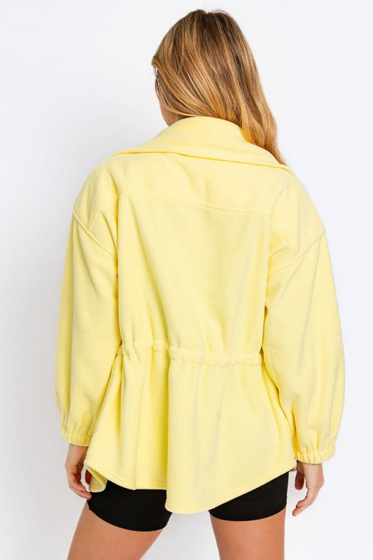 Le Lis Zip Up Waist Drawstring Soft Fleece Jacket Shirt Apparel Clothing Tops Ship from USA Shirts Tasha apparel USA Women Trendsi https://www.cyberehub.com
