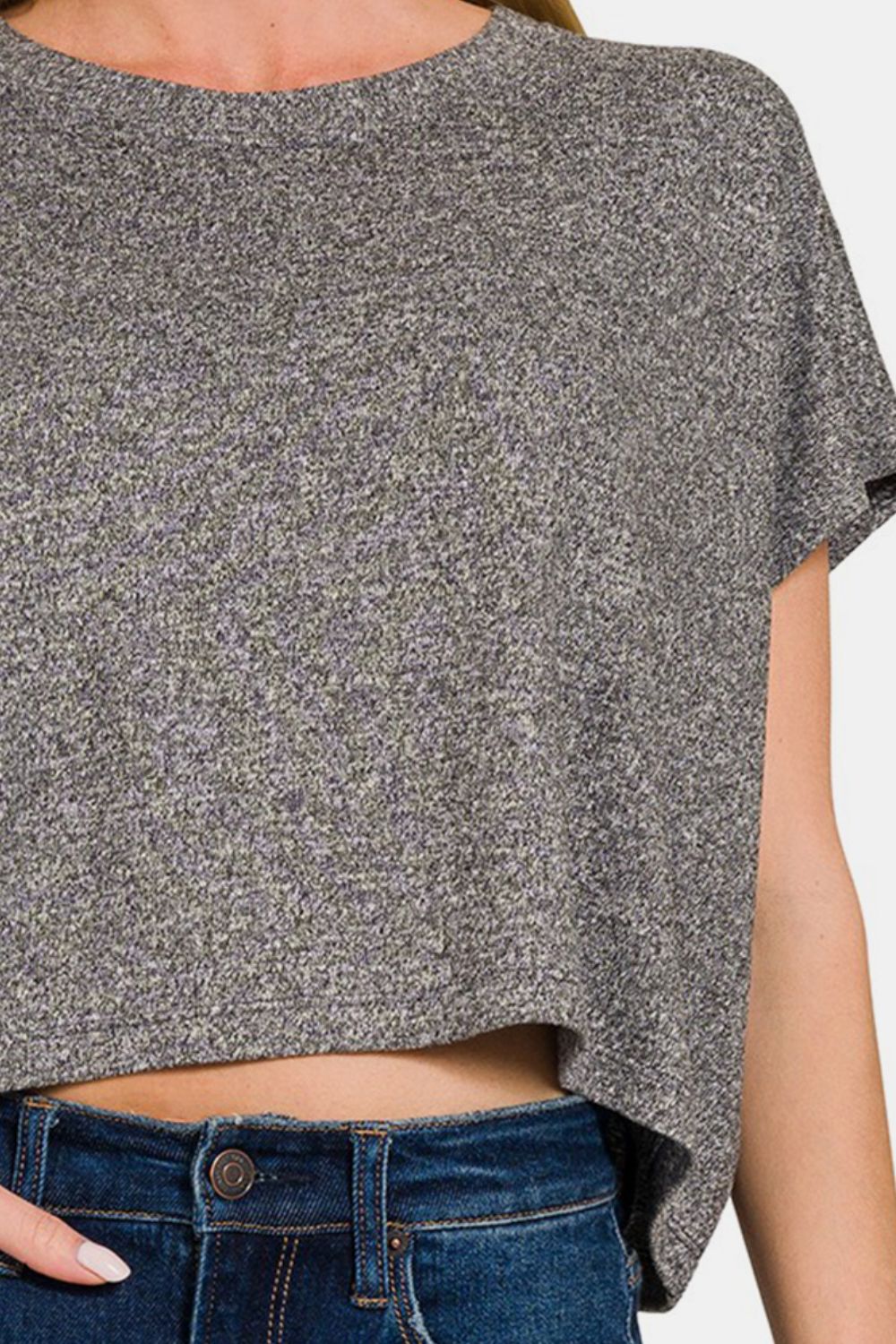 Zenana Short Sleeve Round Neck Cropped T-Shirt Tops/Jackets/Sweaters Clothing Tops Ship from USA TikTok Trendsi USPS Walmart Zenana Trendsi https://www.cyberehub.com