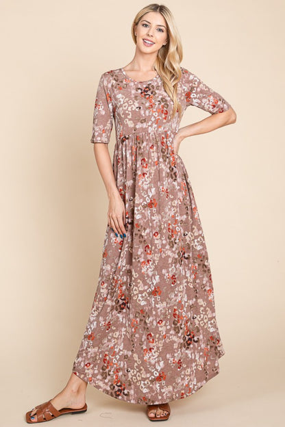 BOMBOM Printed Shirred Maxi Dress Apparel/Dress BOMBOM Dress Memorial Day Sale Ship from USA TikTok Trendsi USPS Walmart Walmart Apparel Trendsi https://www.cyberehub.com
