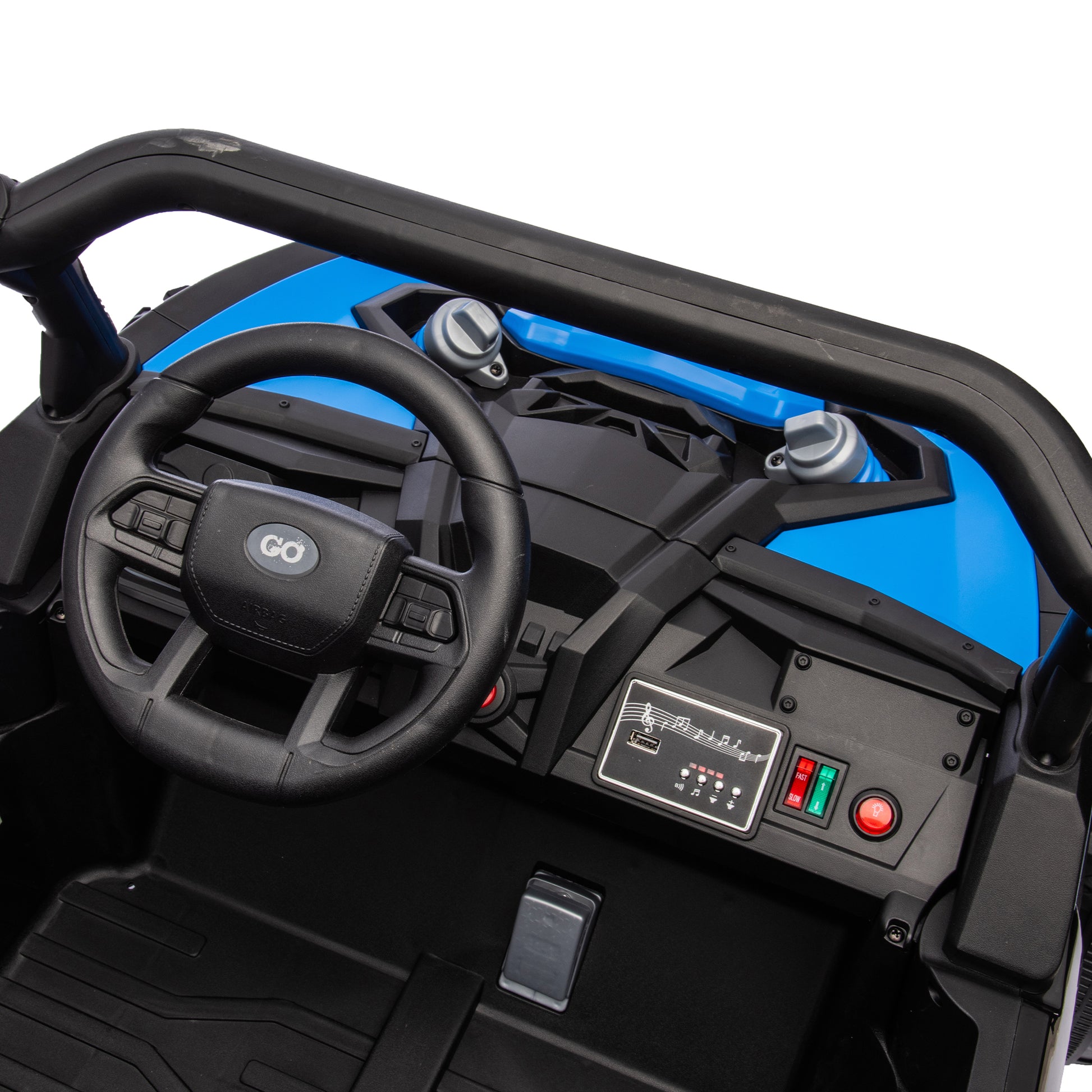 24V Two-Seater Kids Ride On UTV W/Parents Remote Control,Four-Wheel Suspension,Slow Start,Large wheel design,Anti-collision bar,Storage space,Music,USB,Bluetooth,Volume control,LED lights for Kids 3+. Giga Kids Out of stock Toys Giga https://www.cyberehub.com