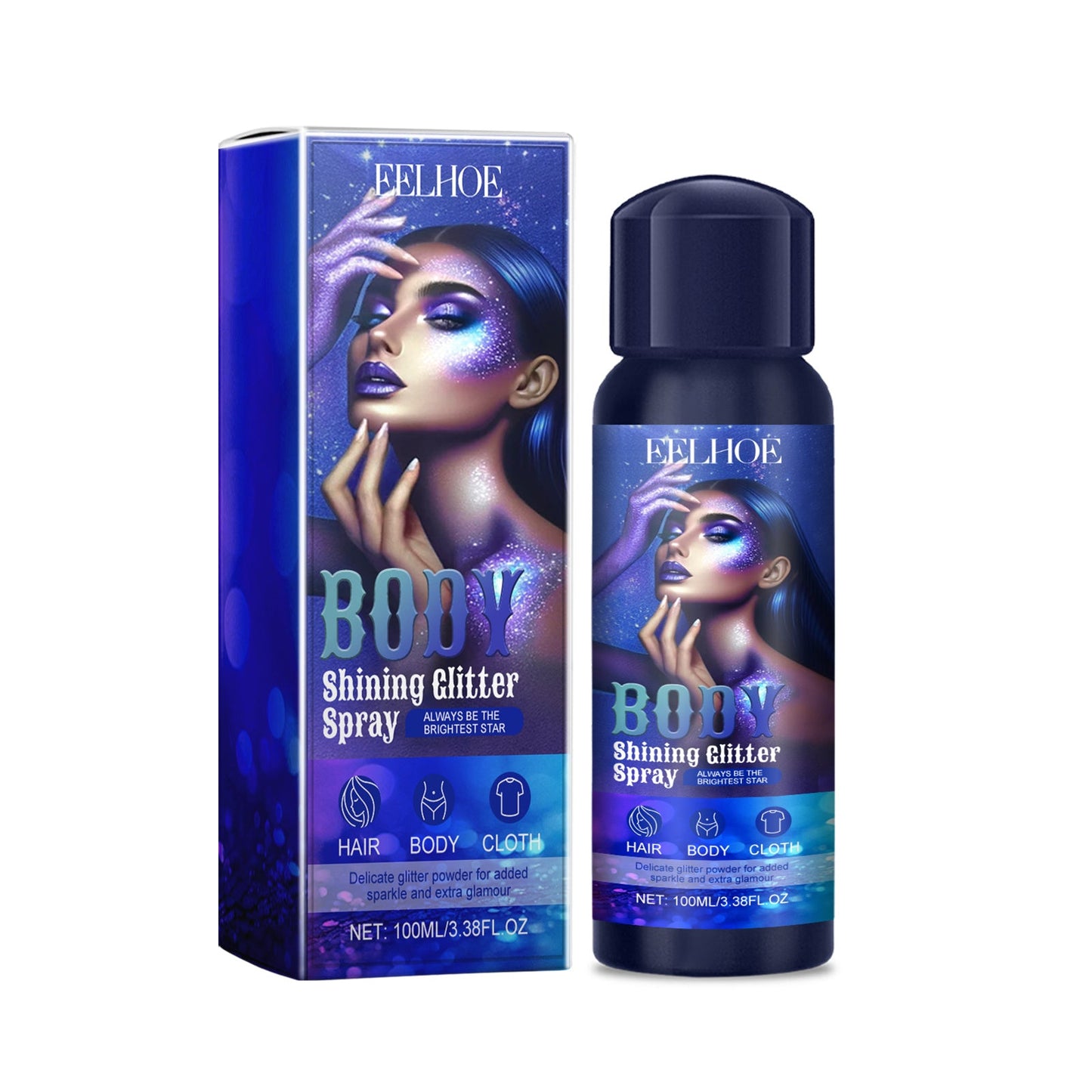 Eelhoe Highlighter Glitter Spray Glitter Spray Highlighter Spray Natural Stereoscopic Long Lasting Glitter Health & Beauty Health & Beauty Under 10 UniversalMaax https://www.cyberehub.com