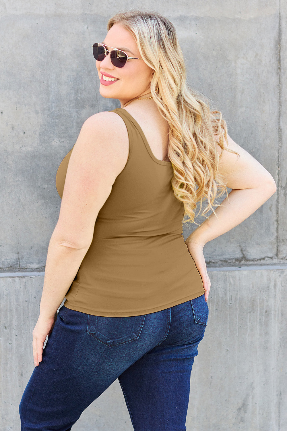 Basic Bae Full Size Square Neck Wide Strap Tank Apparel/Tops Basic Bae Ship from USA TikTok Tops Trendsi USPS Walmart Walmart Apparel Trendsi https://www.cyberehub.com