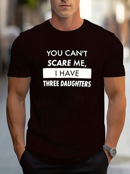 Men's Novel Letter Printed T-shirt, Polyester Blend, Casual Round Neck T-shirt, Machine Washed, Comfortable Regular Fit Apparel/Shirt/Graphic Shirt SNULLO https://www.cyberehub.com