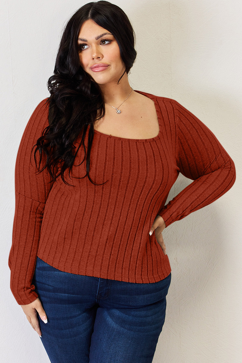Basic Bae Full Size Ribbed Long Sleeve T-Shirt Apparel/Tops Basic Bae Ship from USA TikTok Tops Trendsi USPS Walmart Walmart Apparel Trendsi https://www.cyberehub.com