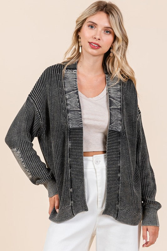 Mittoshop Contrast Patch Open Front Mineral Wash Cardigan Black Tops/Jackets/Sweaters Clothing Tops Mittoshop Ship from USA TikTok Trendsi USPS Walmart Trendsi https://www.cyberehub.com