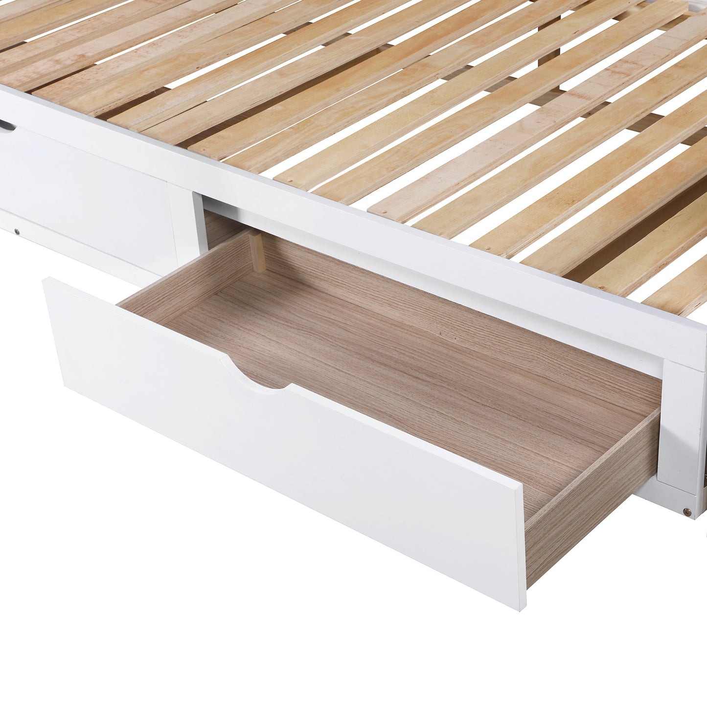 Wooden Daybed with Trundle Bed and Two Storage Drawers , Extendable Bed Daybed,Sofa Bed for Bedroom Living Room,White Furniture Giga GNJ Home Home & Garden Home Goods Walmart Giga https://www.cyberehub.com