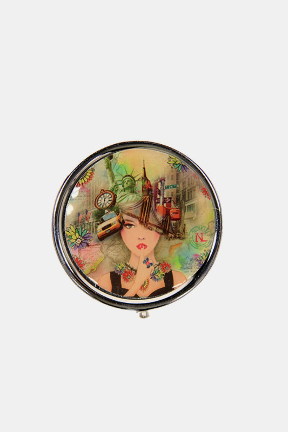 Nicole Lee USA Print Metallic Circular Large Pill Case New York One Size Nicole Lee USA Ship from USA TikTok USA Trendsi https://www.cyberehub.com