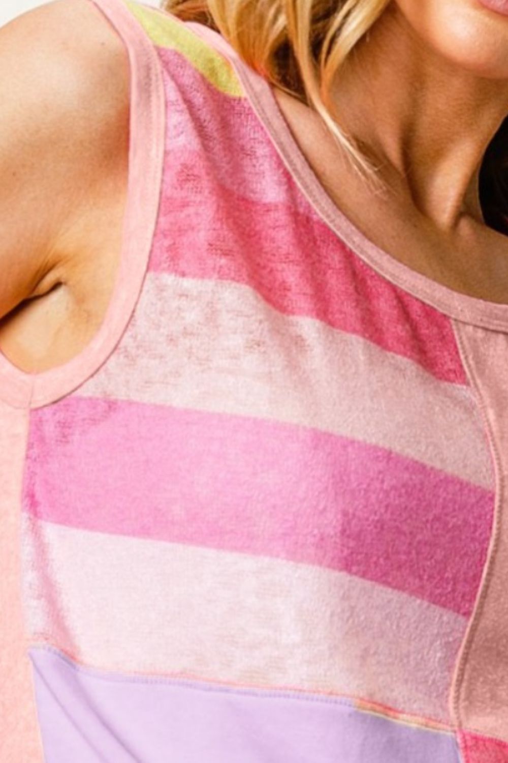 BiBi Color Block & Striped Round Neck Tank Apparel/Tops BiBi Memorial Day Sale Ship from USA TikTok Tops Trendsi USPS Walmart Walmart Apparel Trendsi https://www.cyberehub.com