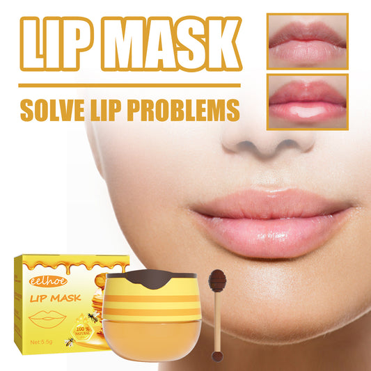 EELHOE Honey Lip Mask Moisturizing Exfoliating Lip Care Bee Lipstick Health Beauty CJ USa USPS Muqe https://www.cyberehub.com