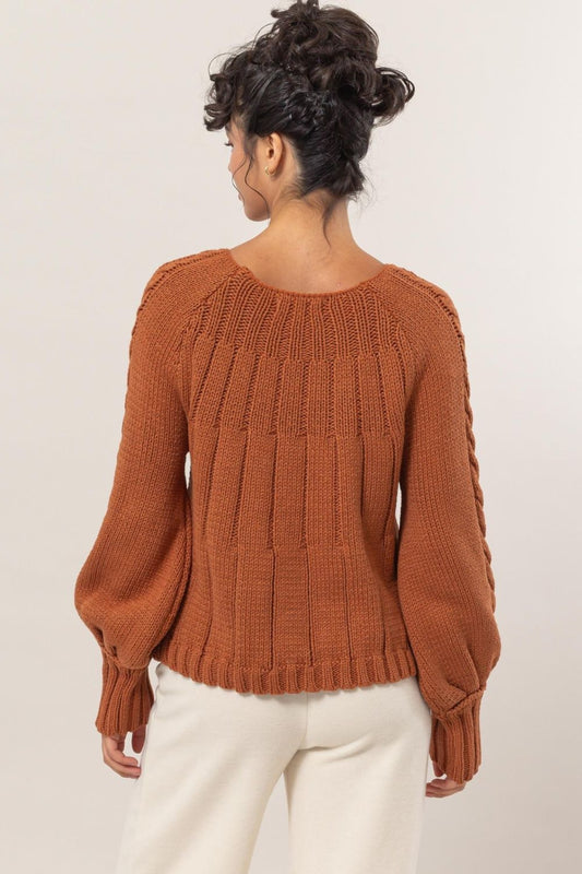 HYFVE Cable-Knit Round Neck Raglan Sleeve Sweater Tops/Jackets/Sweaters Clothing Tops HYFVE Ship from USA TikTok Trendsi USPS Walmart Trendsi https://www.cyberehub.com