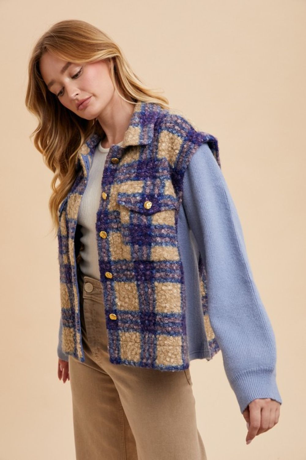 Annie Wear Faux Fur Plaid Button Up Jacket Apparel Annie Wear Apparel Ship from USA TikTok Trendsi Trendsi https://www.cyberehub.com