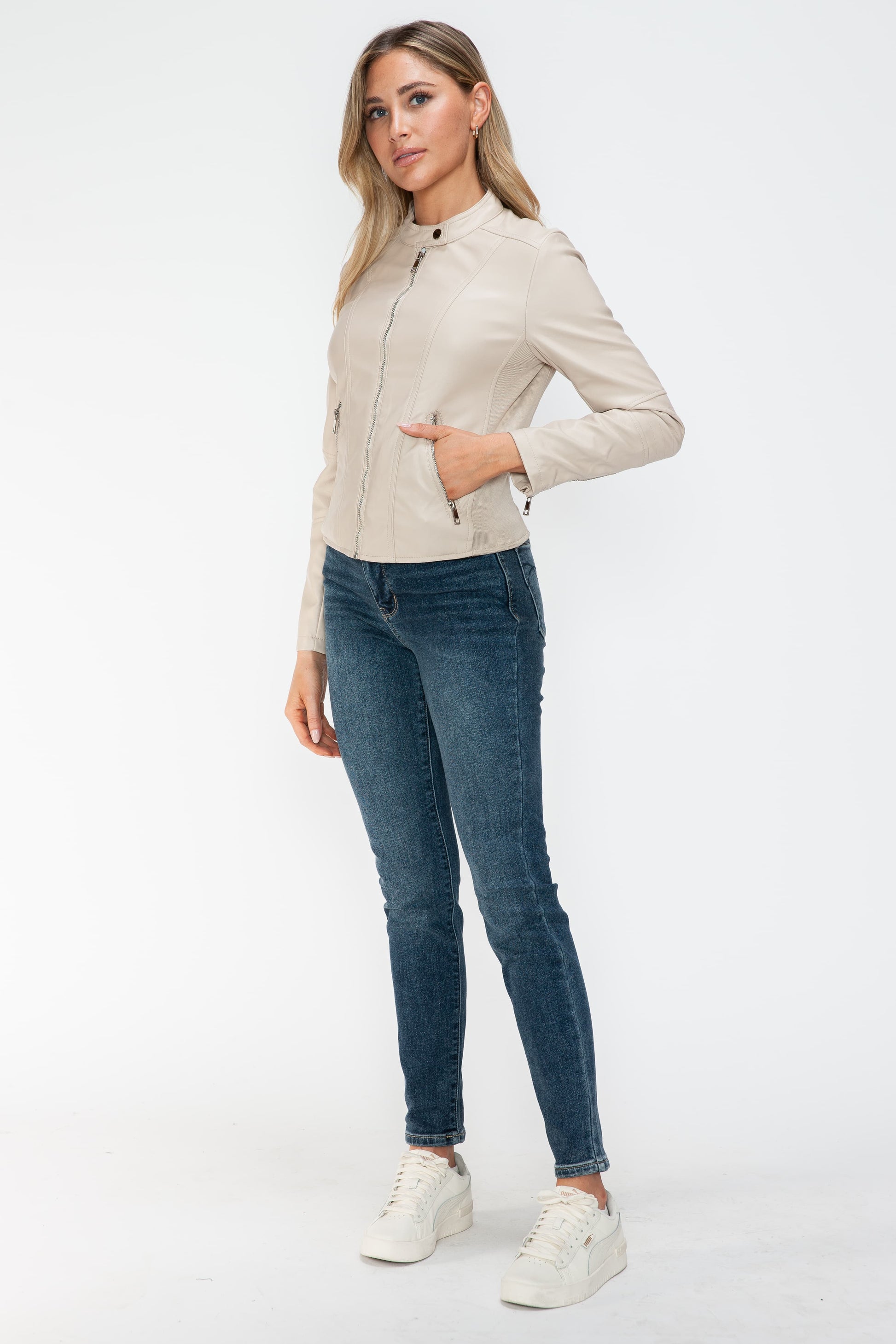 Snobbish PU Leather Zip Up Jacket with Pockets Tops/Jackets/Sweaters Clothing Tops Ship from USA Snobbish TikTok Trendsi USPS Walmart Trendsi https://www.cyberehub.com