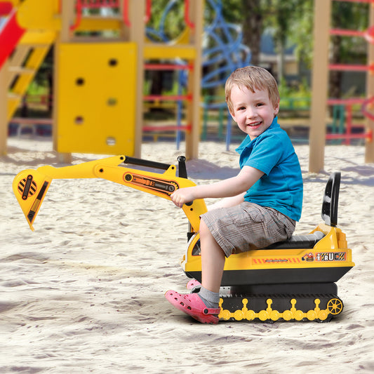 NO POWER Ride On Excavator Toy Tractors Digger Movable Scooter Walker Pretend Play Toddler Construction Truck Basket Storage For Boys Girls 3 Years Old Yellow Black Car Giga GNJ Toys Walmart Giga https://www.cyberehub.com