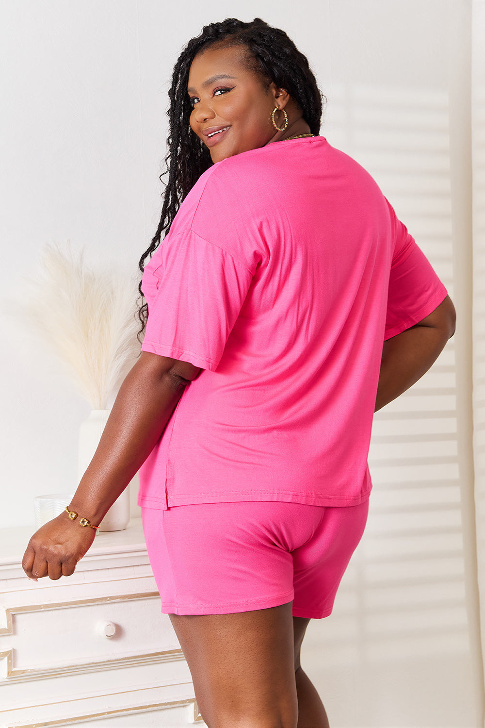 Basic Bae Full Size Soft Rayon Half Sleeve Top and Shorts Set Apparel/Tops Basic Bae Ship from USA TikTok Tops Trendsi USPS Walmart Walmart Apparel Trendsi https://www.cyberehub.com