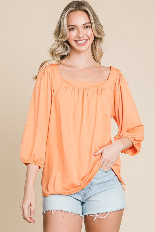 Culture Code Square Neck Puff Sleeve Top Salmon Apparel/Tops Culture Code Ship from USA TikTok Tops Trendsi USPS Walmart Walmart Apparel Trendsi https://www.cyberehub.com