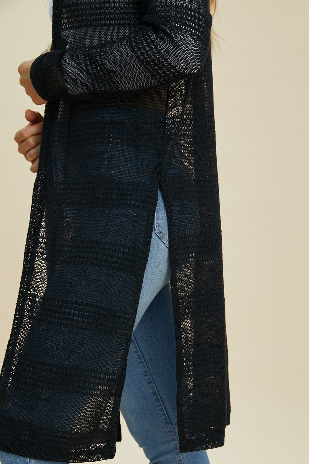 Double Take Full Size Open Front Longline Cardigan Shirt Apparel Clothing Tops Double Take Ship from USA Shirts USA Women Trendsi https://www.cyberehub.com