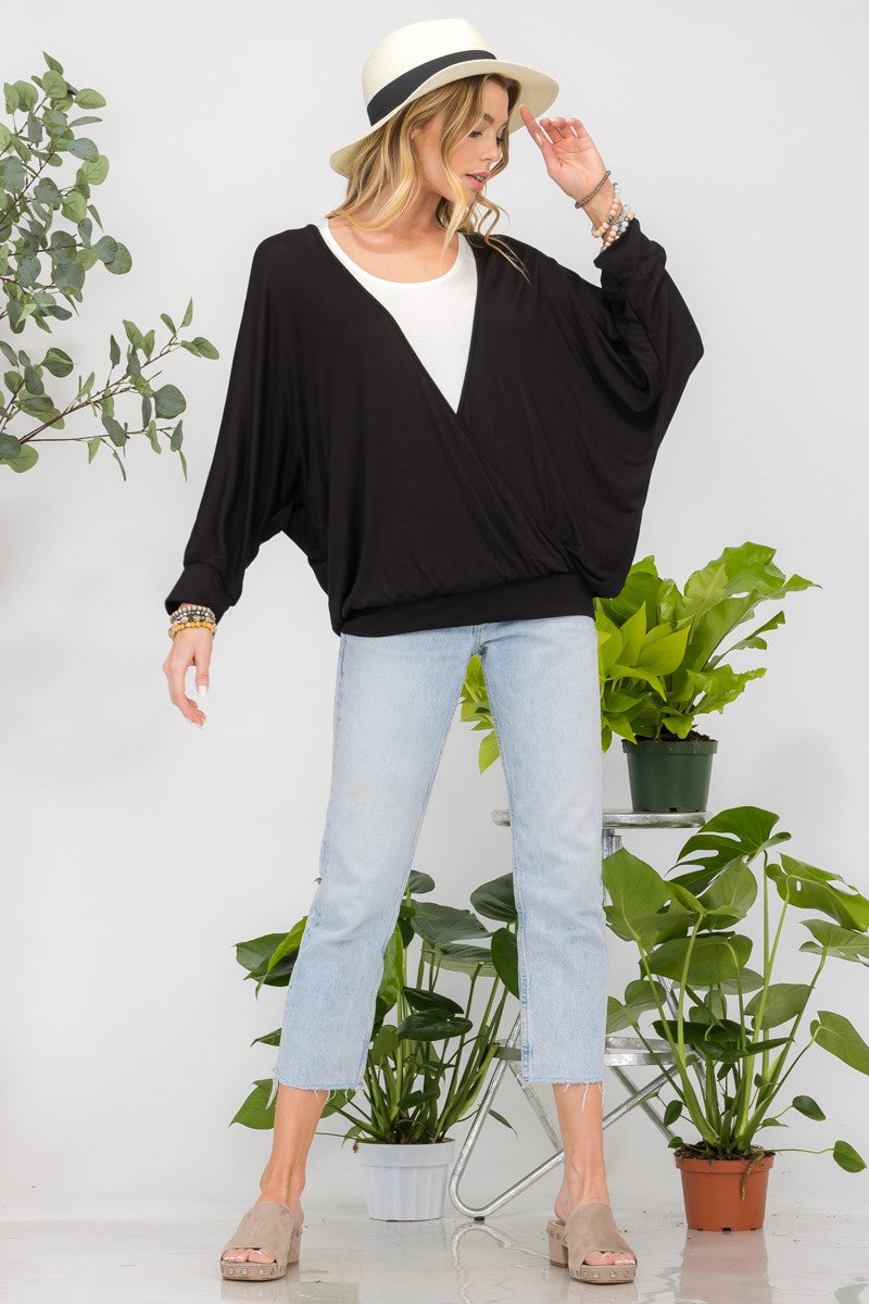 Celeste Full Size Contrast Round Neck Top with Two Layer Detail Apparel/Tops Celeste Ship from USA TikTok Tops Trendsi USPS Walmart Walmart Apparel Trendsi https://www.cyberehub.com