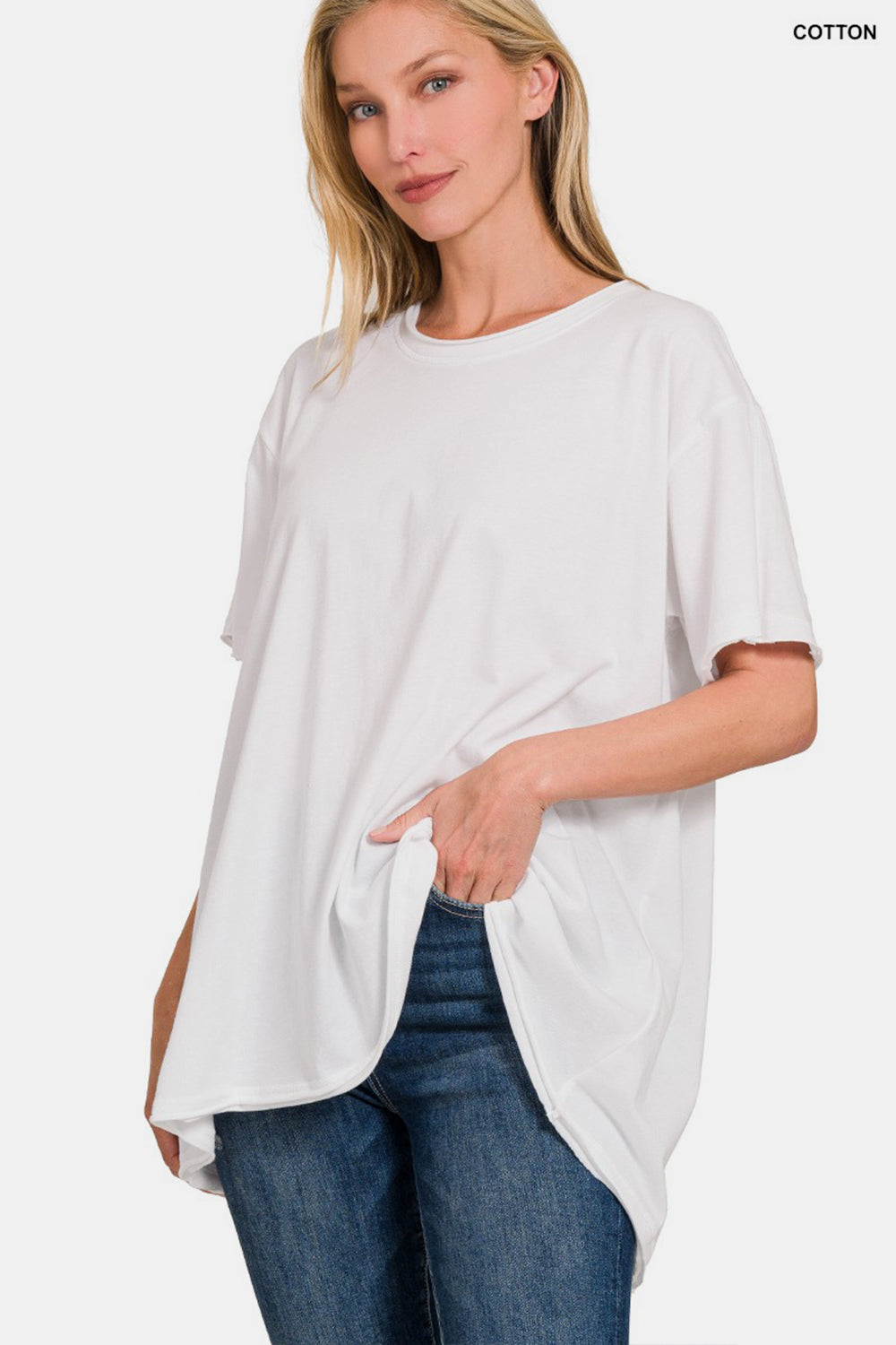 Zenana Round Neck Short Sleeve T-Shirt Apparel/Tops Ship from USA TikTok Tops Trendsi USPS Walmart Walmart Apparel Zenana Trendsi https://www.cyberehub.com