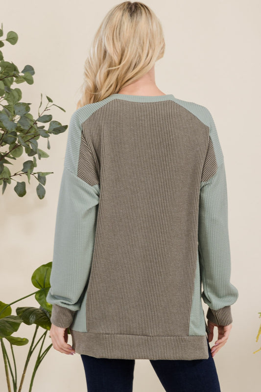 Celeste Full Size High-Low Contrast Round Neck Sweatshirt Apparel/Tops Celeste Ship from USA TikTok Tops Trendsi USPS Walmart Walmart Apparel Trendsi https://www.cyberehub.com