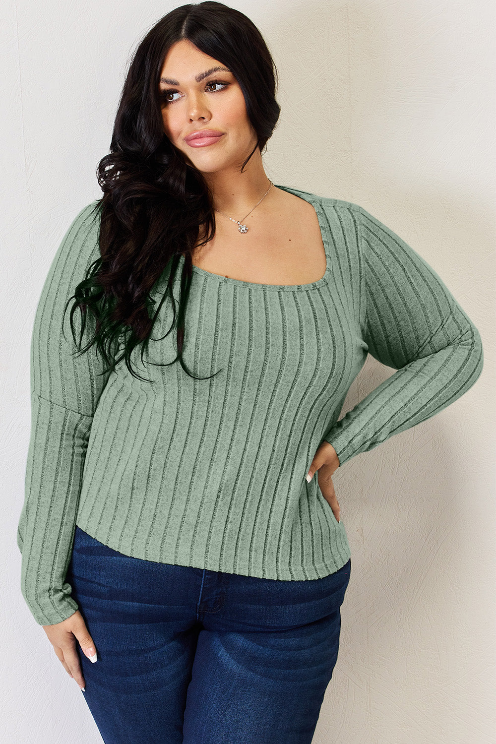Basic Bae Full Size Ribbed Long Sleeve T-Shirt Apparel/Tops Basic Bae Ship from USA TikTok Tops Trendsi USPS Walmart Walmart Apparel Trendsi https://www.cyberehub.com